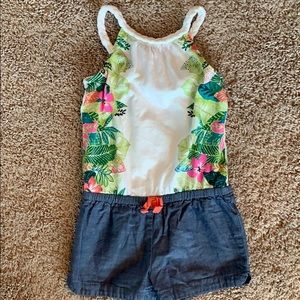 Girls shorts romper halter style top size 2T
